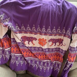 Lauren James Purple and Orange Long Sleeve Tee